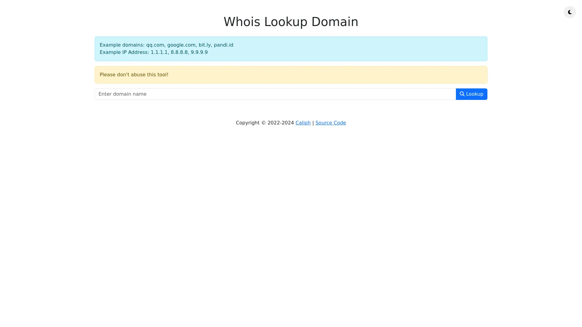 Demo - Whois Lookup